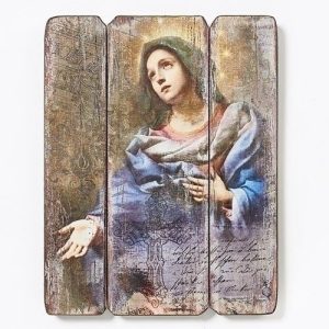 Blessed Virgin Panel Plaque Roman 66460
