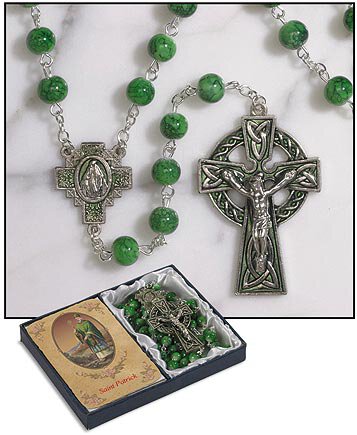 St Patrick Rosary With Holy Card