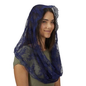 Blue Lace Chapel Veil F1162