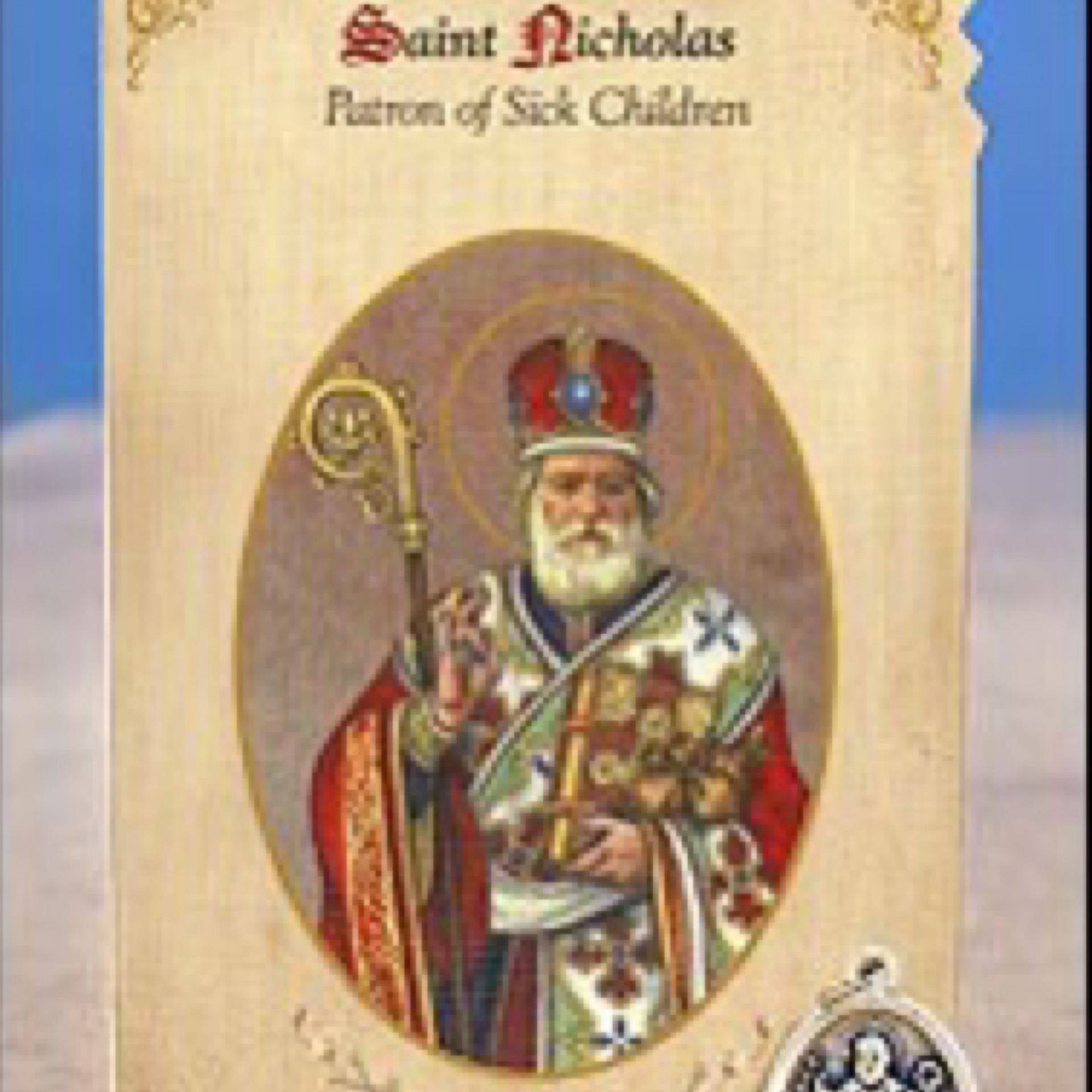 St. Nicholas Hung Medal Holy Card MC019
