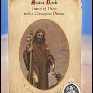 St. Roch Healing Medal Holy Card MC020