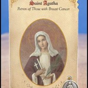 Saint Agatha Medal Holy Card MC015