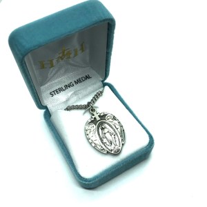 HMH Sterling Miraculous Medal With Angels S217724