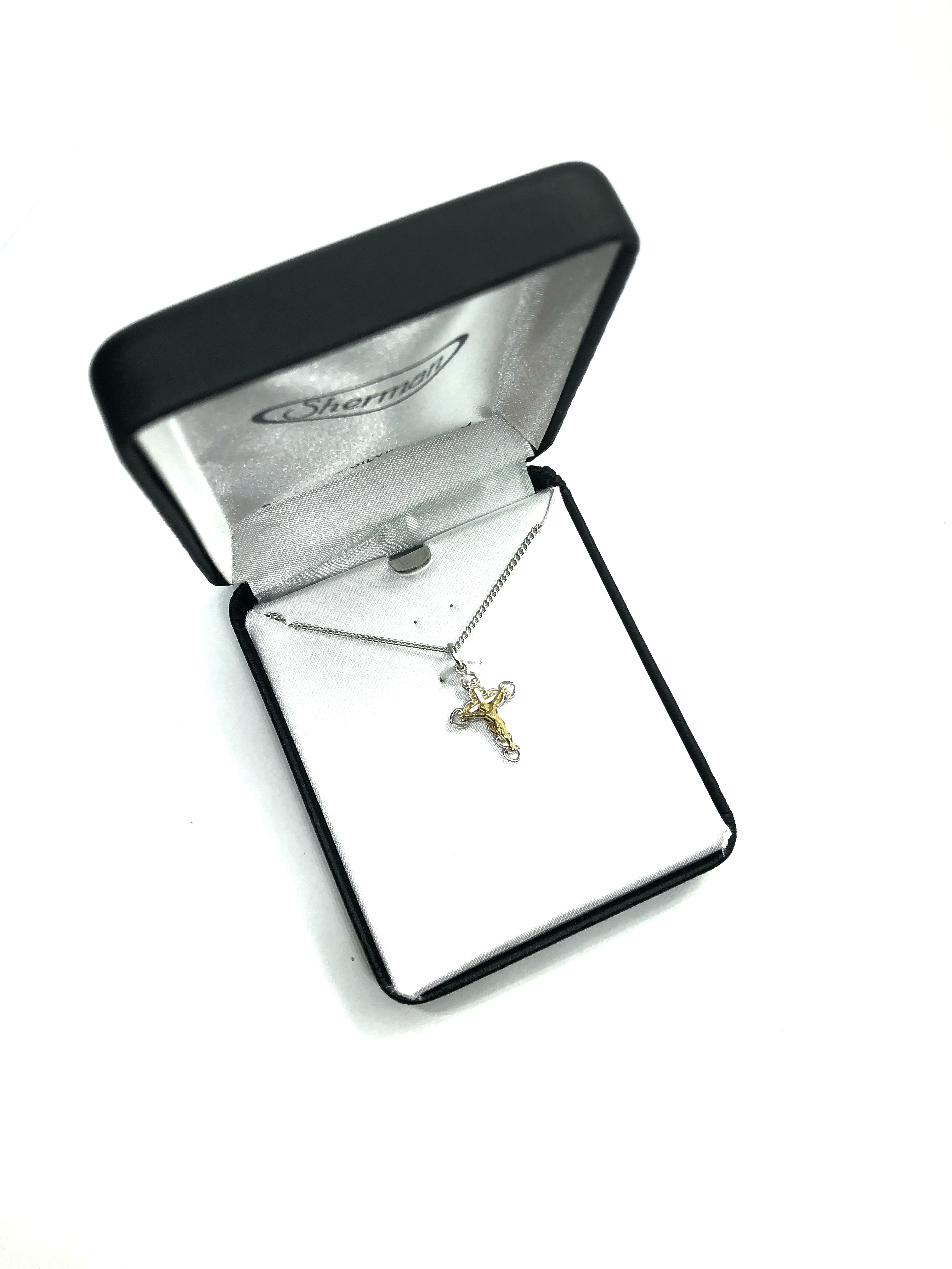 Crucifix Sterling Silver Charm Necklace MC 2035