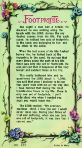 Footprints Holy Card VC-250