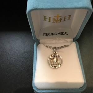 Miraculous Medal Sterling Silver Small Round S214518
