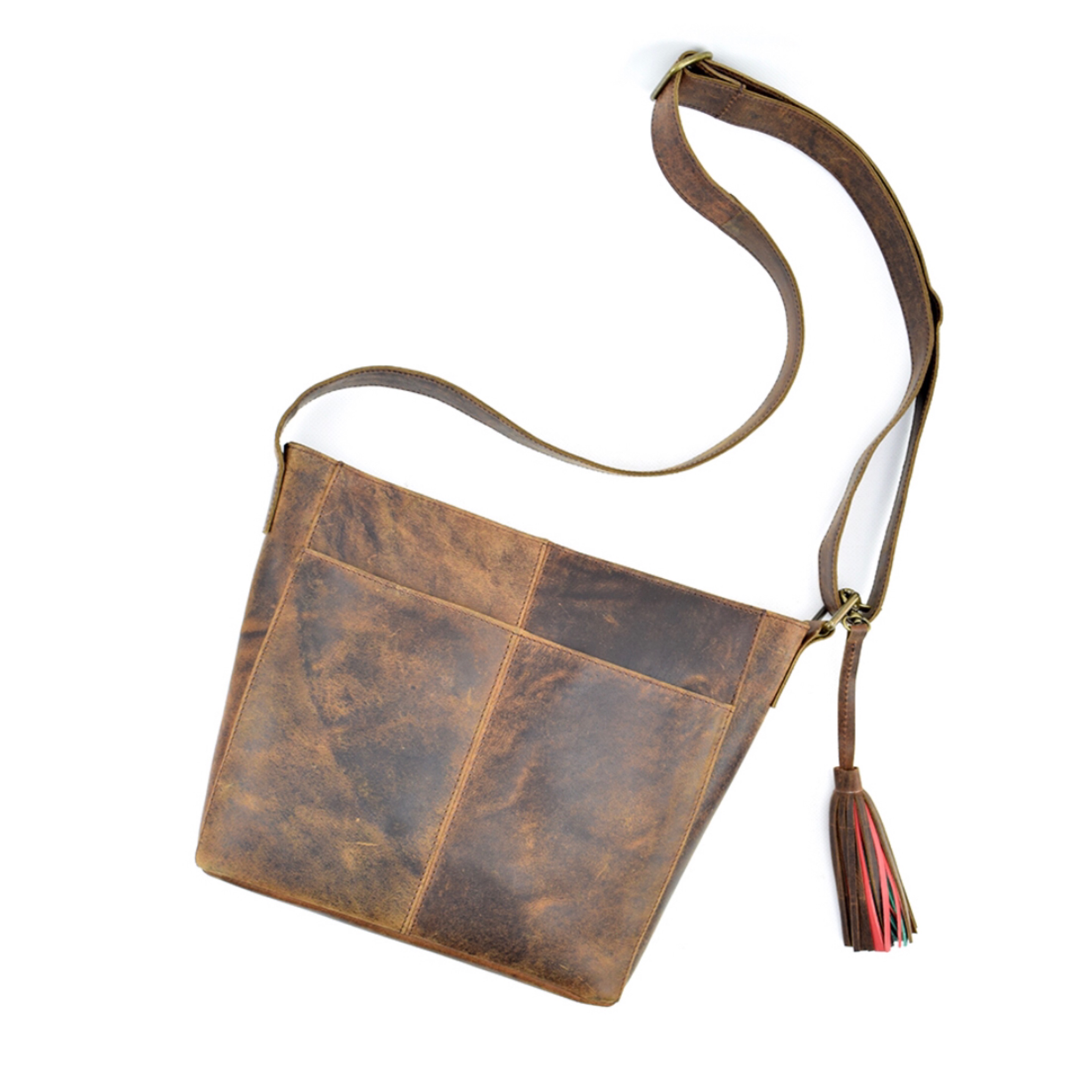 Rustic Leather Crossbody Bag 32646