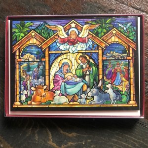 Stained Glass Nativity BRWSTG