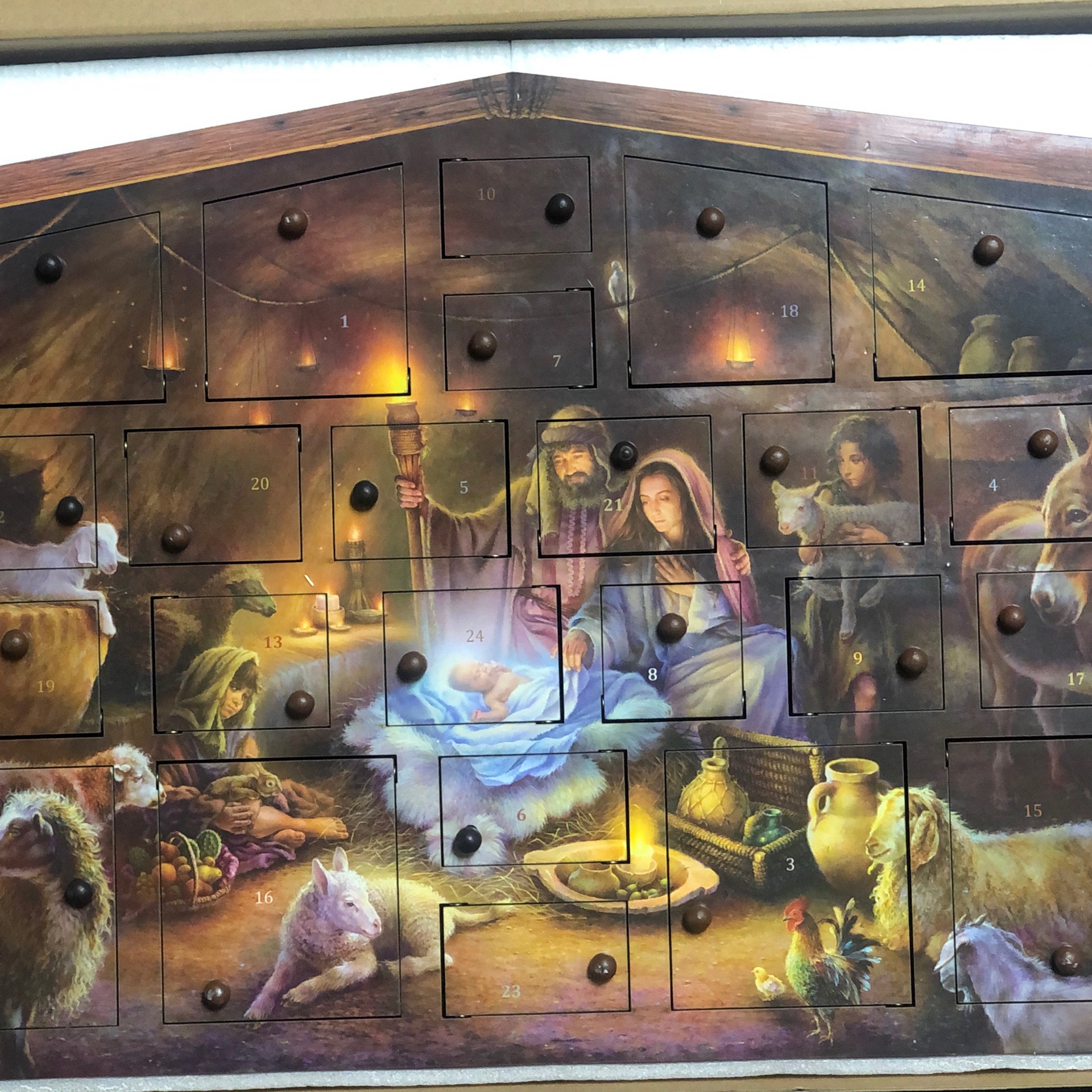 Nativity Wooden Advent Calendar VC503