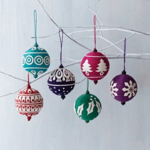 Colorful Applique Ornament Set Serrv 46804