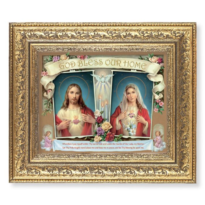 10 1/4″ x 12 1/4″ Antique Gold Frame with 8″ x 10″ House Blessing ...