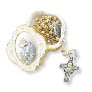 Gold & Silver Plated Metal First Communion Keepsake Box Hirten 326