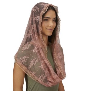 Rose Lace Infinity Veil F3170