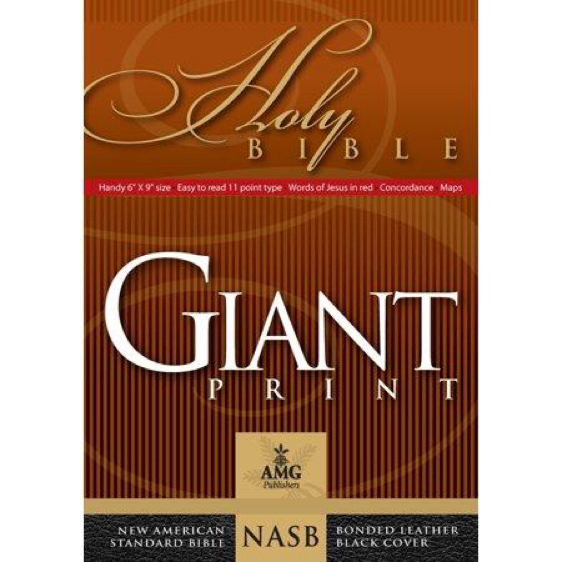 Giant Print Handy-Size Reference Bible: NASB 1977 Edition (AMG Giant Print Handy-Size Bibles)