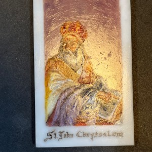 St John Chrysostom Marble Slab by Aumi Perry