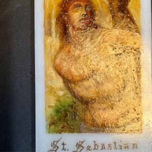 St Sebastian Marble Slab by Aumi Perry