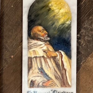 St Bernard Clairvaux marble tile by Aumi Perry