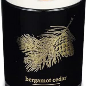 Hemlock Park Black & Gold Wood Wick Candles Bergamot Cedarwood BG7BERG