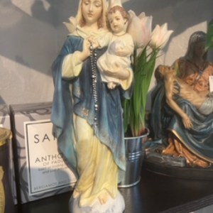 Our Lady of The Rosary 10” Hand painted SR-75871-C Goldscheider