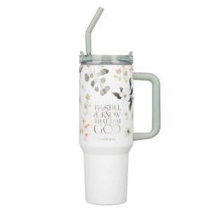 CAGifts Extra Large Travel Tumbler for Women Stainless Steel Vacuum Insulated Inspirational Scripture: Be Still, SMUG282