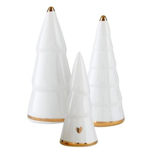 Santa Barbara Studio Holiday Ceramic Trees, Set of 3 N6012