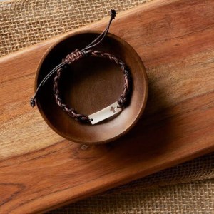 DEMDACO Braided Leather Boxed Cross Communion Confirmation Bracelet 5004830158