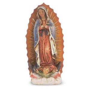 4" Statue with Prayer Card Our Lady of Guadalupe Hirten 1735-216