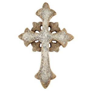 Fleur De Lis Cross Plaque N0044