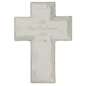 White God Bless Wall Cross 65877