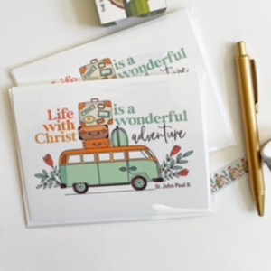 Life with Christ is a Wonderful Adventure Greeting Card GC-003-JPII