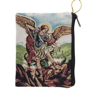St. Michael Tapestry Rosary Bag J0474