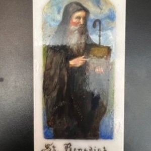 St Benedict Marble Tile by Aumi Perry