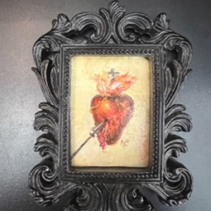 Sacred Heart of Jesus Mini Framed Art by Aumi Perry