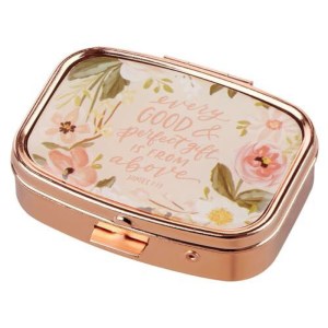 CA Gifts Portable Pill Box Container Organizer for Women: Every Good Gift Inspirational Scripture, Compact PBX002