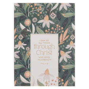CA Gifts Scripture Notebook for Women, All Things Through Christ NBB003