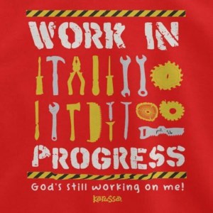 Kerusso Crewneck Pullover Kid Graphic Sweatshirt Cotton and Polyester Red Work in Progress